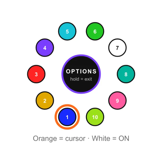 Figure 2.4. Options ring.