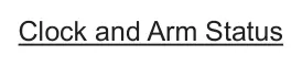 3.4 Conventions for Loop Recording diagram: Clock and Arm Status
