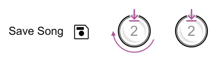 Creating or Selecting a Song diagram: 2 2 Save Song