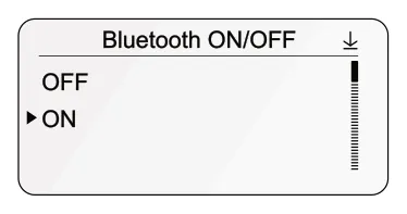 MIDI Bluetooth diagram: Bluetooth ON/OFF OFF ON