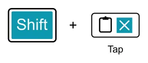 Clearing the Sequence diagram: + Tap