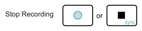 Live Recording diagram: Stop Recording or