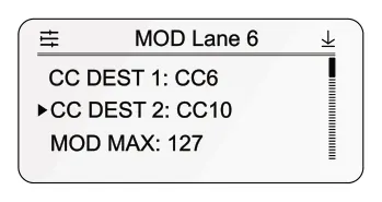 Lane Settings - Page 2 diagram: MOD Lane 6