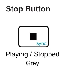Play Button diagram: Stop Button Playing / Stopped Grey